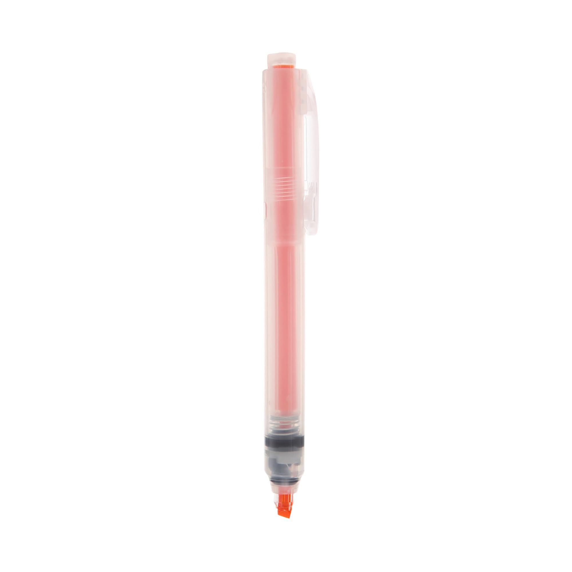 MUJI Polypropylene Retractable Highlighter NBC45A8A Pen, Orange, оранжевый