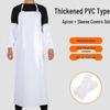 White Waterproof PVC Apron with Sleeves