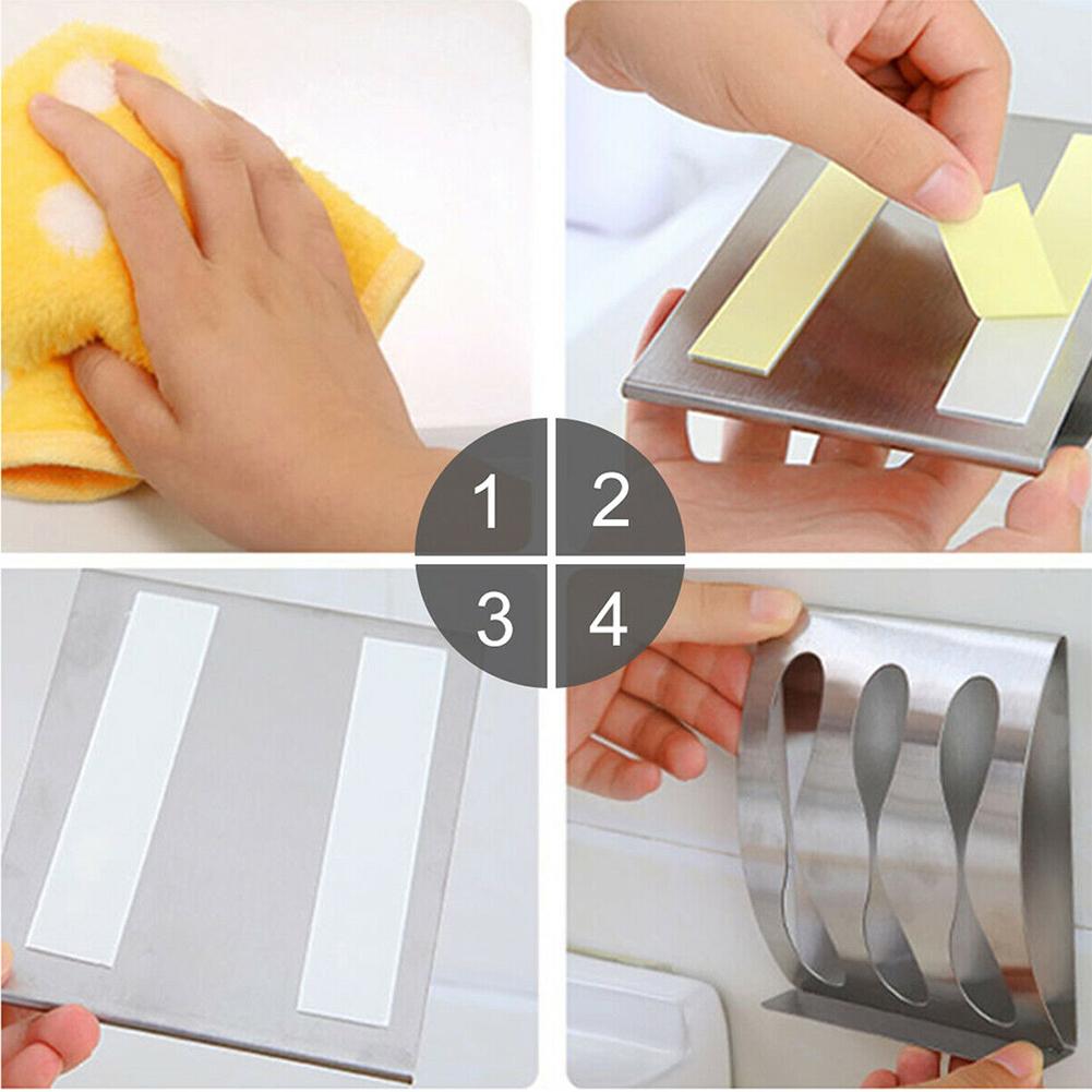 Rust proof Wall Mounted Stainless Steel Toothbrush Holder Easy to Clean