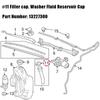 13227300 Windshield Wiper Washer Fluid Reservoir Tank Bottle Cap Cover For Opel ADAM ASTRA J K CORSA E INSIGNIA MOKKA VIVA Meriva