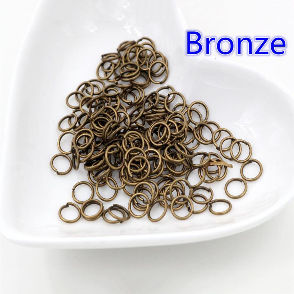 

200pcs/Lot 3-12mm Metal Open Single Loops Jump Rings Split Rings DIY Jewelry Making Accessories Findings for Necklace Bracelet 0.5x3mm 200pcs бронзовый