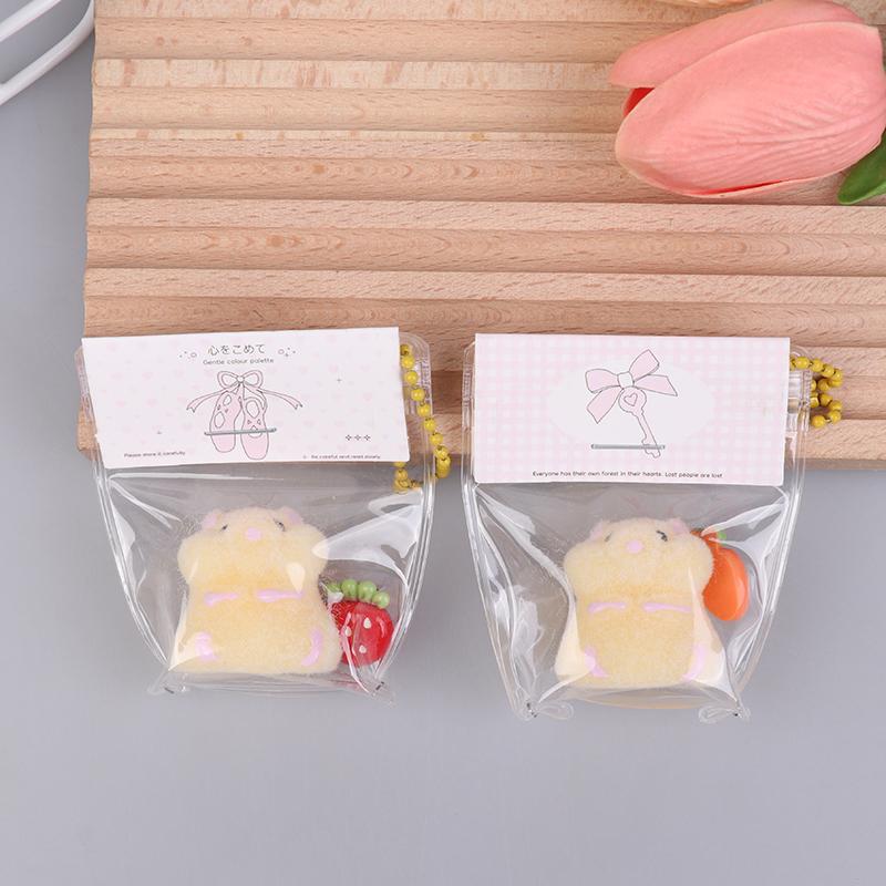 2Pcs Cute Mini Hamster Squeeze Toys Cartoon Animal Squeeze Toy Stress Relief Toy Soft Mochi Toy For Adult Kid Gifts