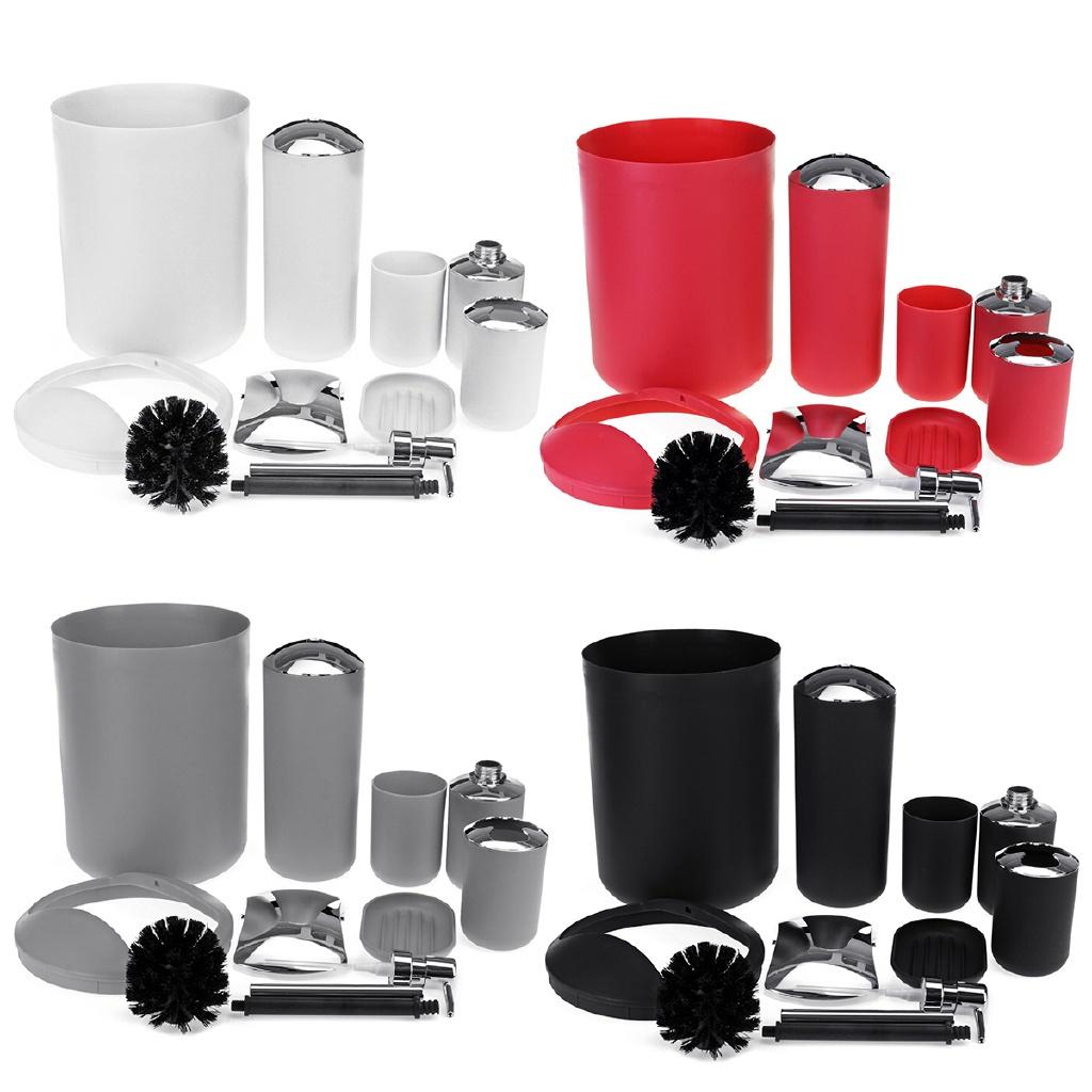 6 In 1  Bathroom Wash Set Bathroom Plating Six Sets of Soap Dispenser/Toothbrush Holder/Glass/Soap Box Bathroom Supplies