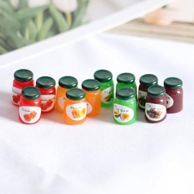 4Pcs Dollhouse Miniature Simulation Mini Jam Food Play Scene Ornaments Decor