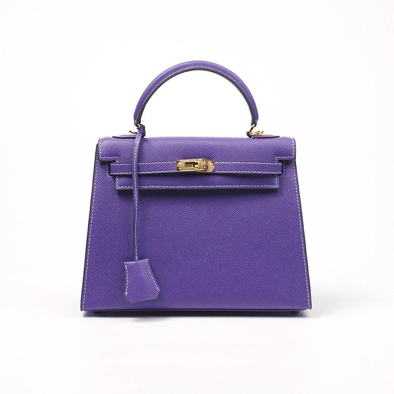 Kelly Bag Genuine Leather Women's Luxury Handbag - 2025 Autumn/Winter Collection: Elegant Shoulder Bag for Commute and High-End Style.