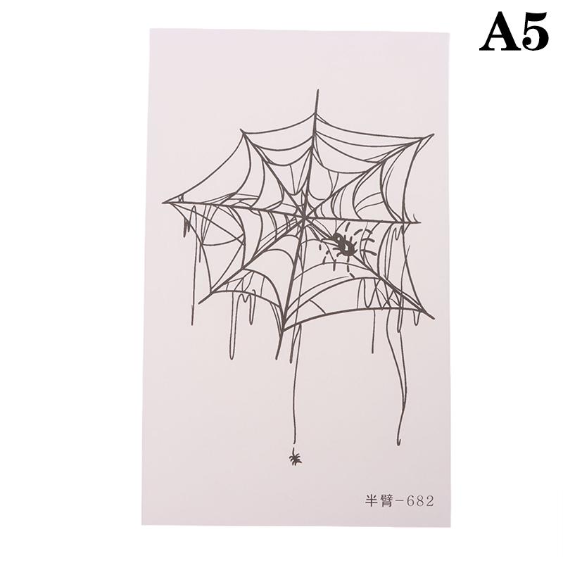 Herbal Tattoo Stickers Spider Web Temporary Tattoos Lasting Punk Cobweb Fake Tattoo Cheap Goods Festival Art Man Tattoo Sticker