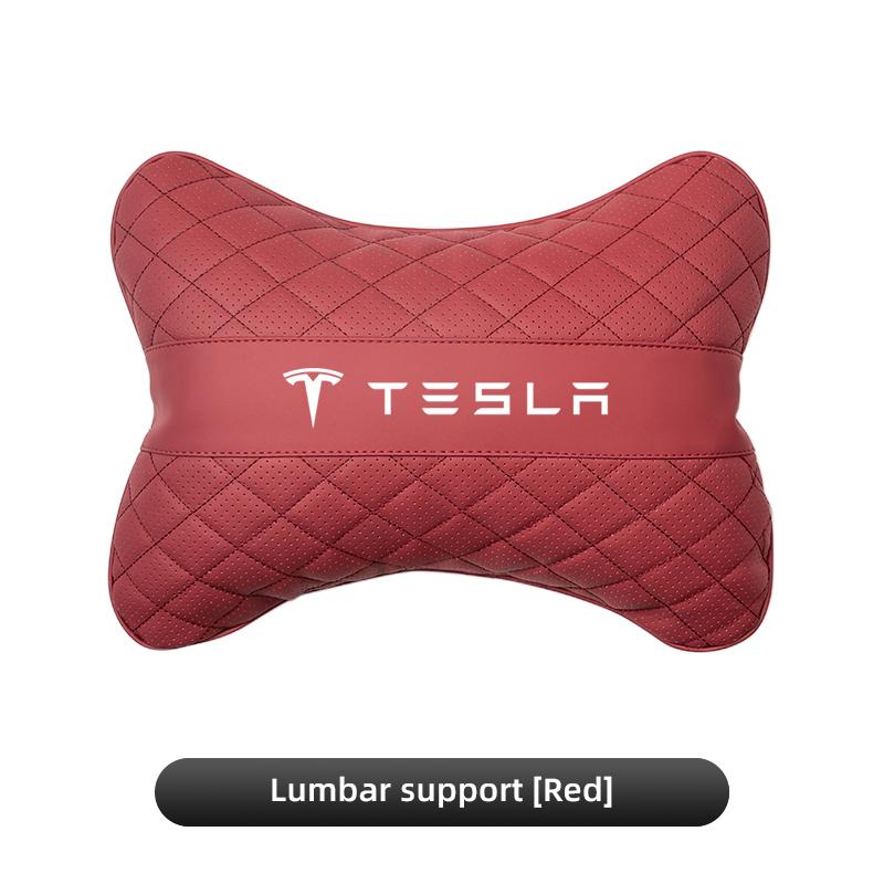 AMG1 Car Seat Neck Pillow Lumbar Back Support Car Headrest Cushion Key For Tesla Model 3 Y Coil Bonina Cybertruck X Juguete Roadster