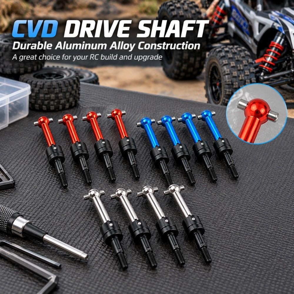 4Pcs Metal Drive Shaft High Strength Upgraded Part for TT-01 TT-02 1/10 RC Car