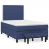 Box Spring Bed with Mattress Blue 120 x 200 cm Fabric