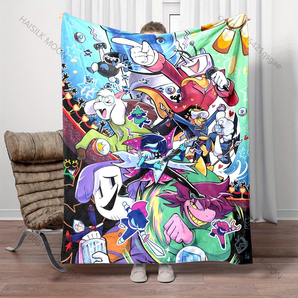 Multiple Sizes Classic Games TV Man Cartoon Printed Blanket Warm Soft and Comfortable Home Travel Sofa Bedding Cover Blanket