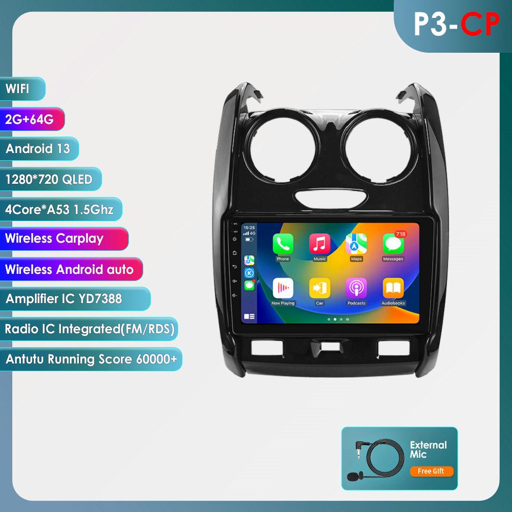 

Hizpo Carplay Android Car Radio for Renault Duster 2015 2016 2017 2018 -2020 Navigation GPS Multimedia Player Stereo Intelligent Screen WiFi+4G DSP P3CP 4Core 2G 64G