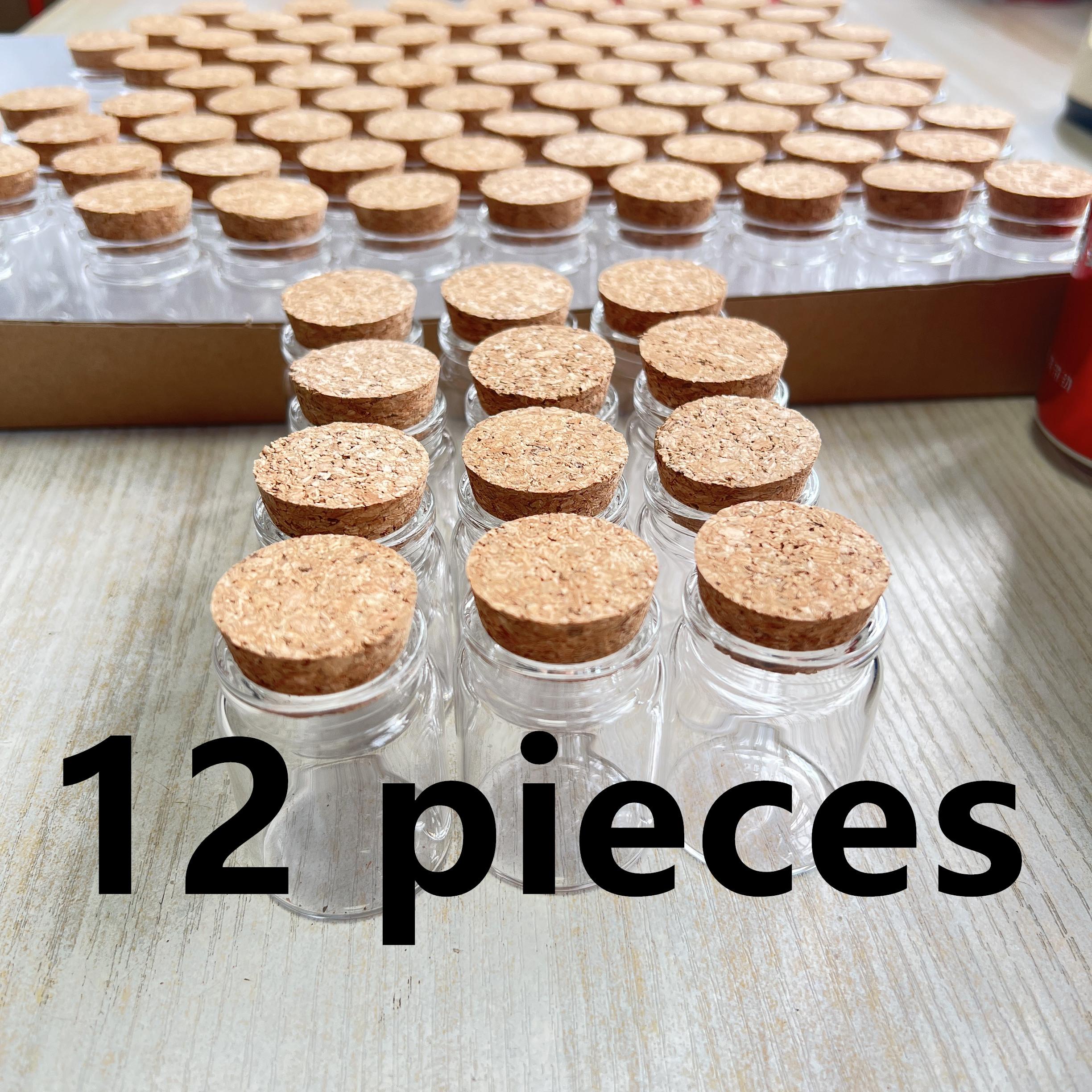 

12/18/24/36/48 Pcs 30ml Candy Glass Bottle 37×50mm Mini Candy Glass Jars Seed Containers Dragees Tiny Clear Vials DIY Crafts