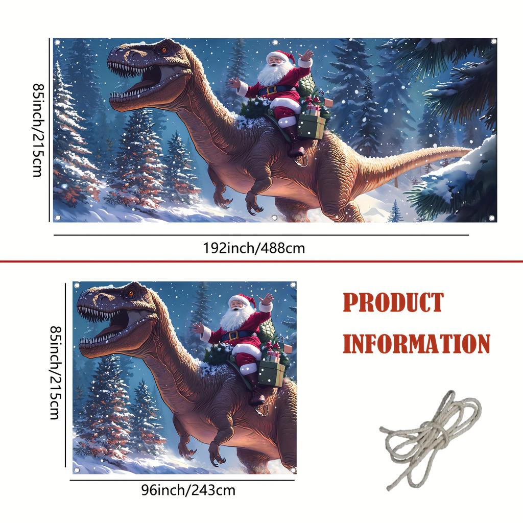 1pc Dinosaur Decor Backdrop Christmas Outdoor Decor Tapestry
