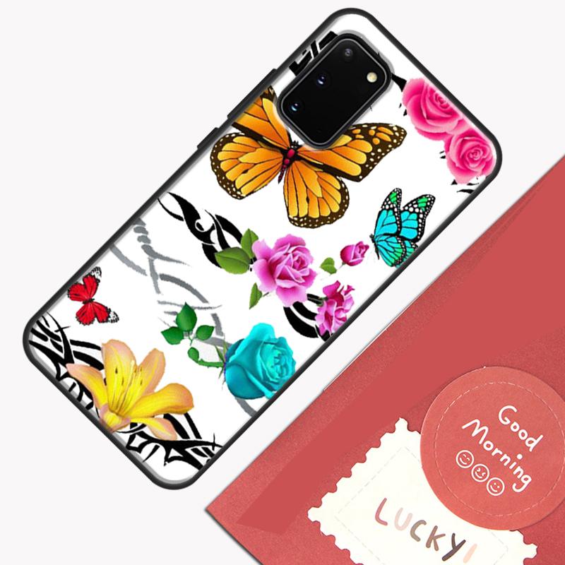 Schmetterlingsblumen-Handyhülle Für Samsung Galaxy S26 S25 Ultra S20 S21 S22 S23 S24 S10 Plus S25 FE Hülle Schale