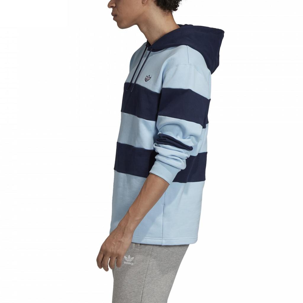 Adidas Originals Samstag Patchwork Drawstring Hoodie Men Hoodie Light-Blue EC9303