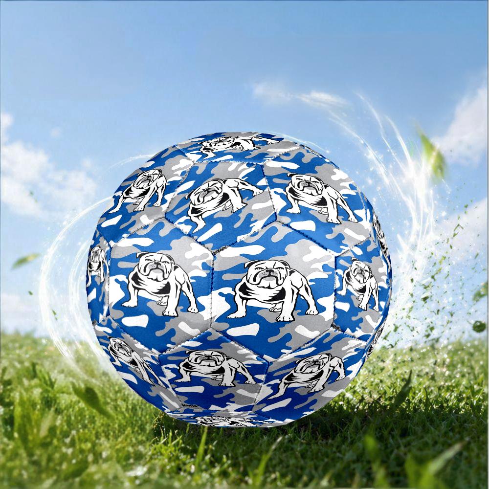 Bulldogs Team Crest Design Size 5 Soccer Ball,Indoor/Outdoor Suitable for Training Matches Tournaments Practice Games Perfect Gift for Fan