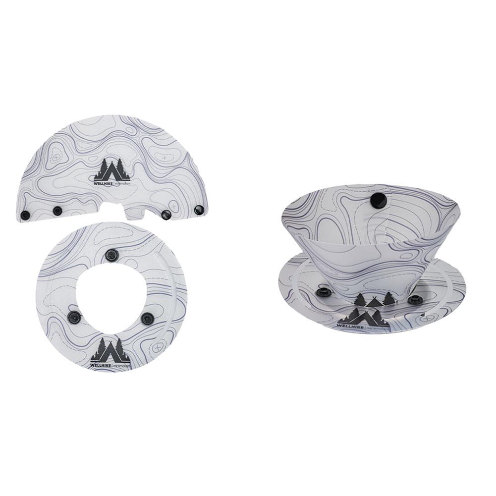 Outdoor Multi-Purpose Tableware Space Saving Ultra Light Tableware Set Reusable Plastic Bowl Plate Cup Filter for Camping Hiking
