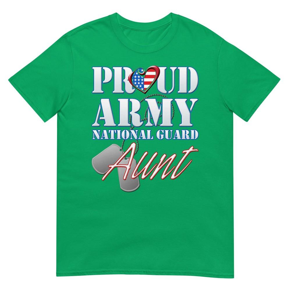 Proud Army National Guard Aunt Usa Heart Flag Shirt Tshirt