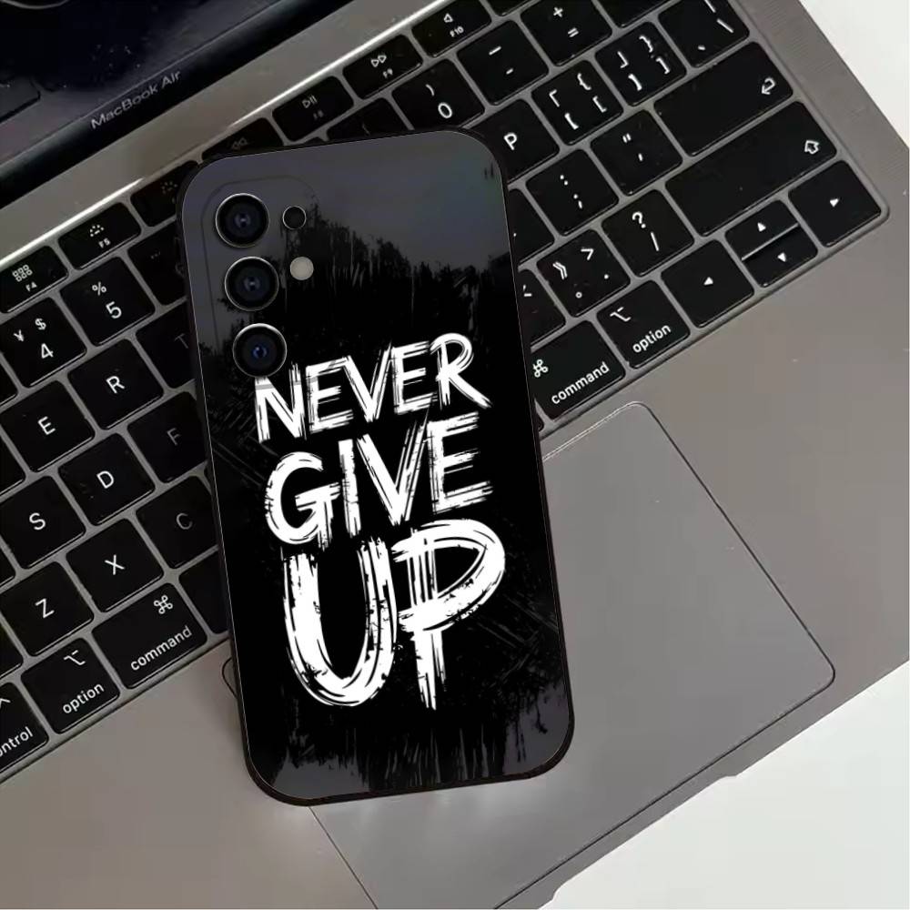 Confidence never give up Phone Case For Samsung S25,S24,S21,S22,S23,S30,Ultra,S20,Plus,Fe,Lite,Note,10,Black Cover