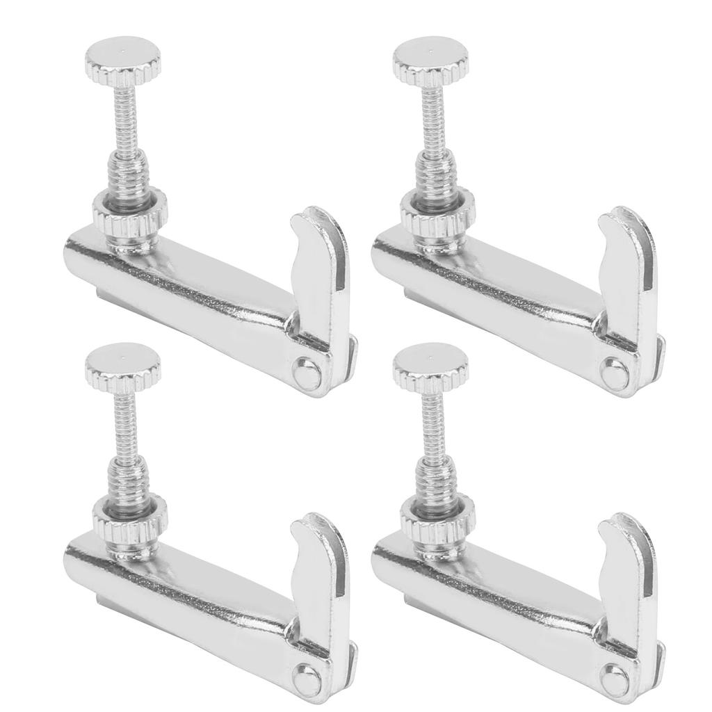 4Pcs Violin Fine Tuners 34?44 Cello String Tool Replacement Instrument AccessoriesSilver