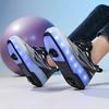 Scarpe da Skate per Bambini con Luce LED Sneakers Luminose Scarpe a Due Ruote per Ragazzi Ragazze con Ricarica USB