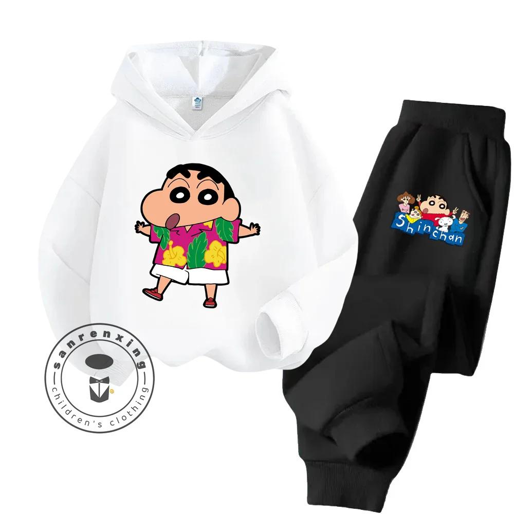 

Мультяшний модний худі-костюм Crayon Shin-chan. Популярний ретро вуличний тренд. Підходить для дітей віком від 3 до 14 років для виходу на вулицю навесні та восени. 100