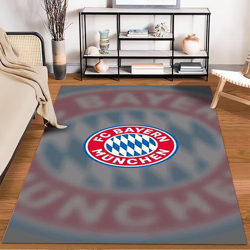 Tappeto Logo FC Bayern Monaco Tappeto antiscivolo adatto per divani in soggiorno e camera da letto.