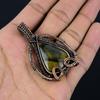 Blue Tiger Eye Pendant, 999 Copper Wire Wrapped Pendant Jewelry. Gift For Women Handmade Pendant Gemstone Jewelry