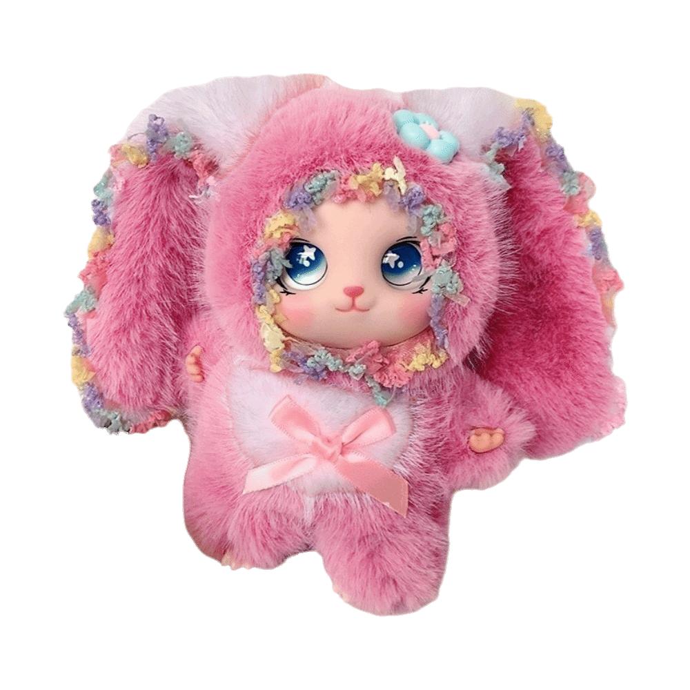 Ornaments Rabbit Plush Keychain Big Ear Car Key Ring Fun Gift Bag Charms Christmas Gift