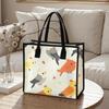 Cute Bird Pattern Portable Tote Bag Casual Daily Large Capacity Handbag for Shopping Travel Commute