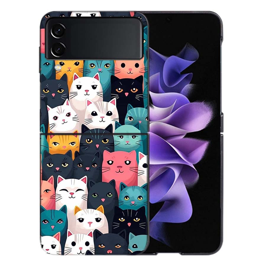Kindle of Kittens For Samsung Galaxy Z Flip 5 4 3 Case Shockproof Hard Cover Phone Z Flip 6 7 5G Z Flip 5 4 5G TPU PC Hard Coq