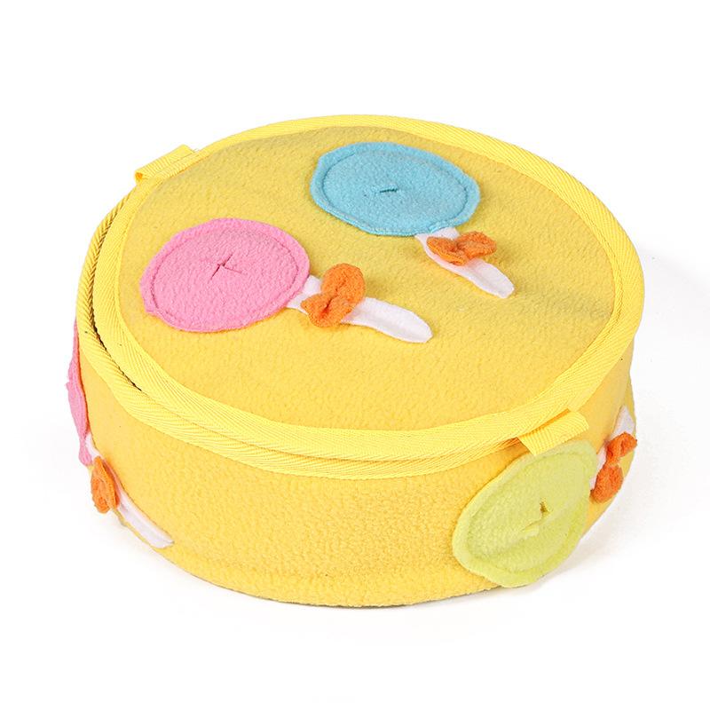

Pet Big Dog Pad New Anti-dirty Pad Dog Toy Puzzle Hidden Food Babe Game Interactive Training 22X22X8CM лимонно-жовтий колір