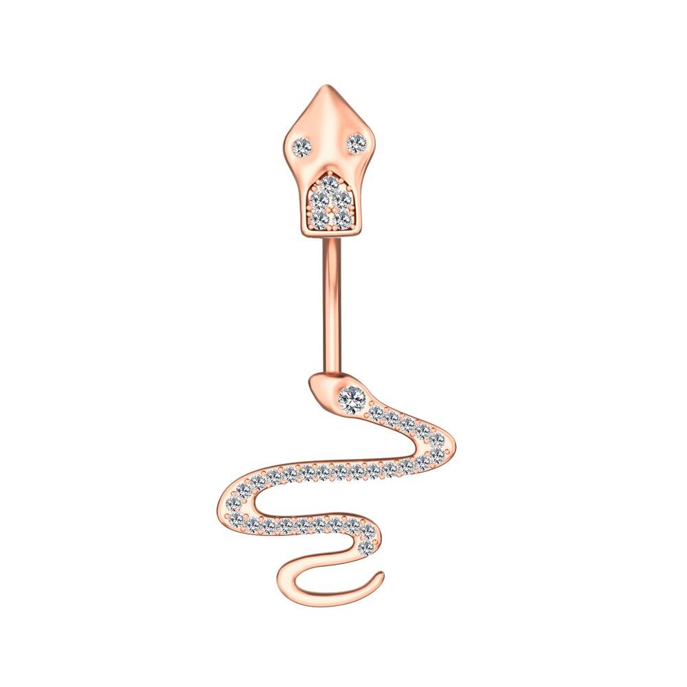 

Геккон Змея Кольцо Пупка CZ Кристалл Хирургическая Сталь Кольца Для Пупка 14 г Пирсинг Украшения Для Тела