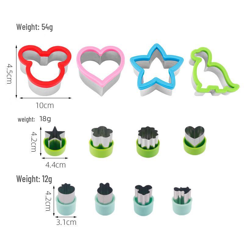 Набор из 24 предметов из нержавеющей стали для нарезки печенья и овощей