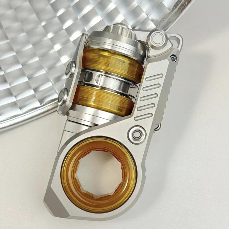 Sinian Edc Gobigger Youth Edition Aurora Tuning Fork Push Egg Fidget Spinner Ratchet Haptic Slider Decompression Fingertip Toy
