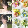 Bohemian Flowers Hair Claw Side Clip Artificial Floral Hair Clip  Photography Props