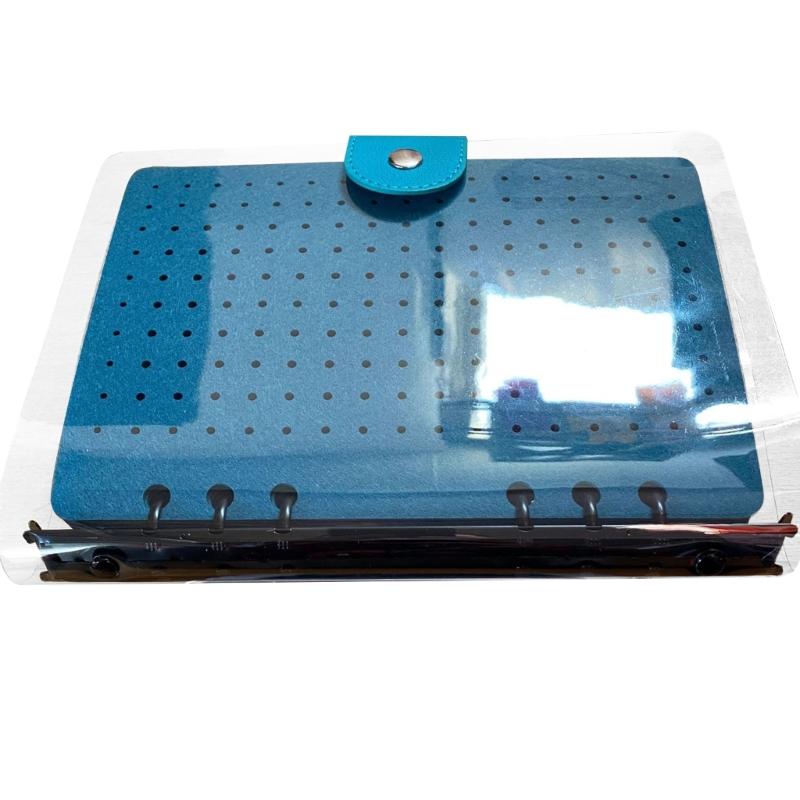 

Portable Felt Material Pin Storage Booklet Portable Pin Display Stand Holder Neat and Compact Brooches Pin Organizer синий