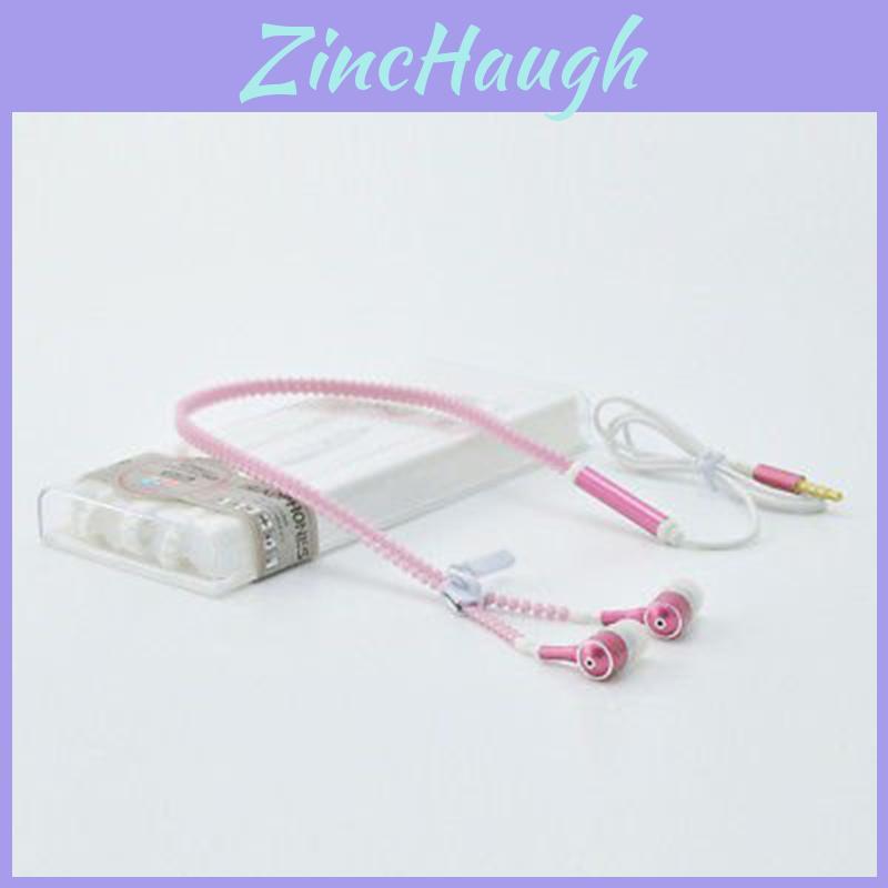 Generic Zipper Earphones With Microphone For Mobile Phones And Mp3 Devices