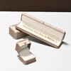 Oirlv Golden Jewelry Ring Box Leather Earring Necklace Pendant Gifts Display Box For Proposal Engagement Wedding Packaging Box
