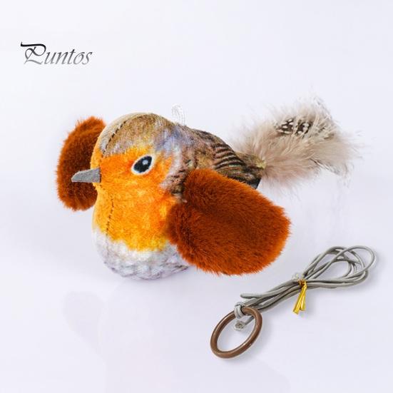 Chirping Bird Cat Toy Interactive Flapping Wings Plush Long-Lasting Battery Operated Stimulate Animal Kitten for Indoor Cats Safe And Durable