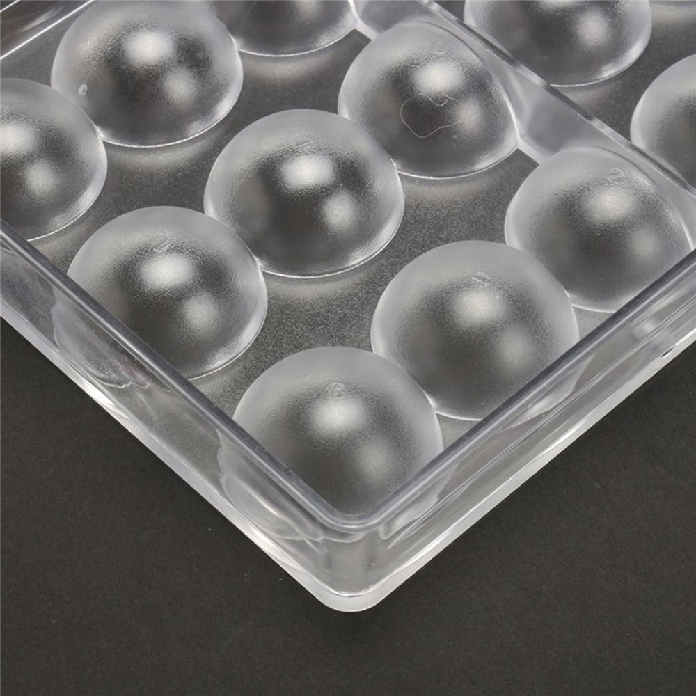 Clear DIY 24 Half Ball Polycarbonate Candy Maker Baking Tool Cake Mousse Mould Hard Chocolate Mold