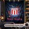 TapestryStoke City FC Custom Name Text Personalized Wall Hanging Tapestry Home Wall Decor