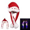 Cute Plush Beer Ears Airbag Cap Hat Press And Move Glow Xmas Kids Gift Toy