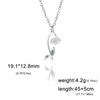 12 Birth Months Flower Necklace Stainless Steel White Green Enamel Daisy Rose Cosmos Pendant Neck Chains Birthday Gift
