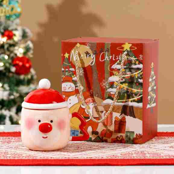 Ceramic Cup Christmas Mug Water Cup Gift Gift Set Gift Box Opening Cartoon Gift