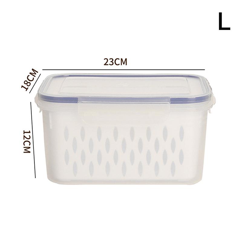 Refrigerator Preservation Storage Box Drain Basket Storage Containers Sealed Box Vegetable And Fruit Drain Box Organizer