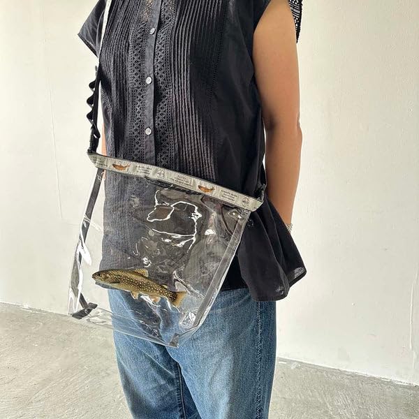 Weekender To Fish Rolltop Shoulder Clear Perfect for River and Outdoor YAMAME Bag, Roll-Top, Small, Fishing, Summer, Activities,