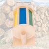 Sensory Rotating Drum Toy Wooden Textile Baby Infant Early Educational Instrument Rotating Color