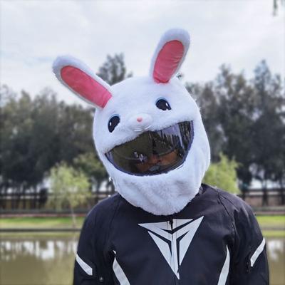 Motorcycle Helmet Cover Dustproof Universal Bicycle Helmet Cover Funny Plush Motorcycle Headwear for
