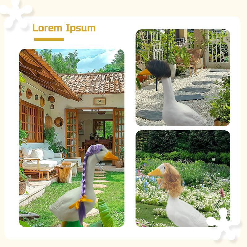 Pet Duck Entertainmentstyle Head Wig With Hightemperature Silk For Gifts Parties